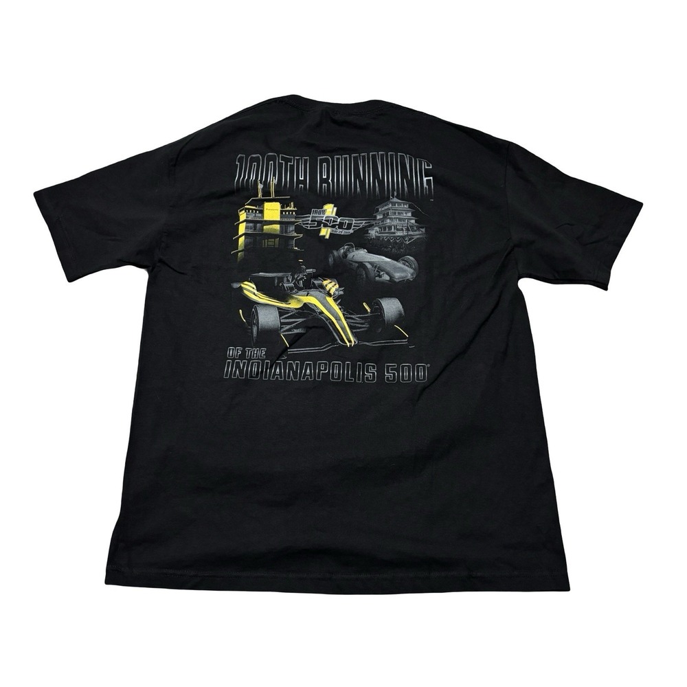 NWT Indy‎ 500 x IMS Exclusive Men's Phantom T Shirt Black Double Sided XL 23x32